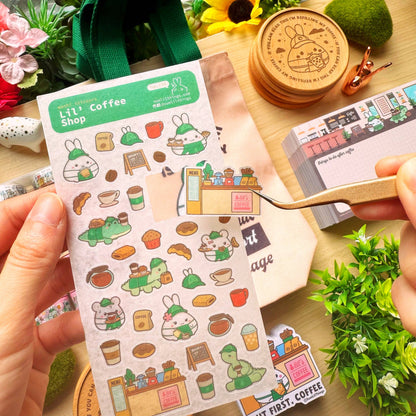 SumLilThings - Enamel Sticker Tweezer - Lil' Coffee Run (Fine Point)