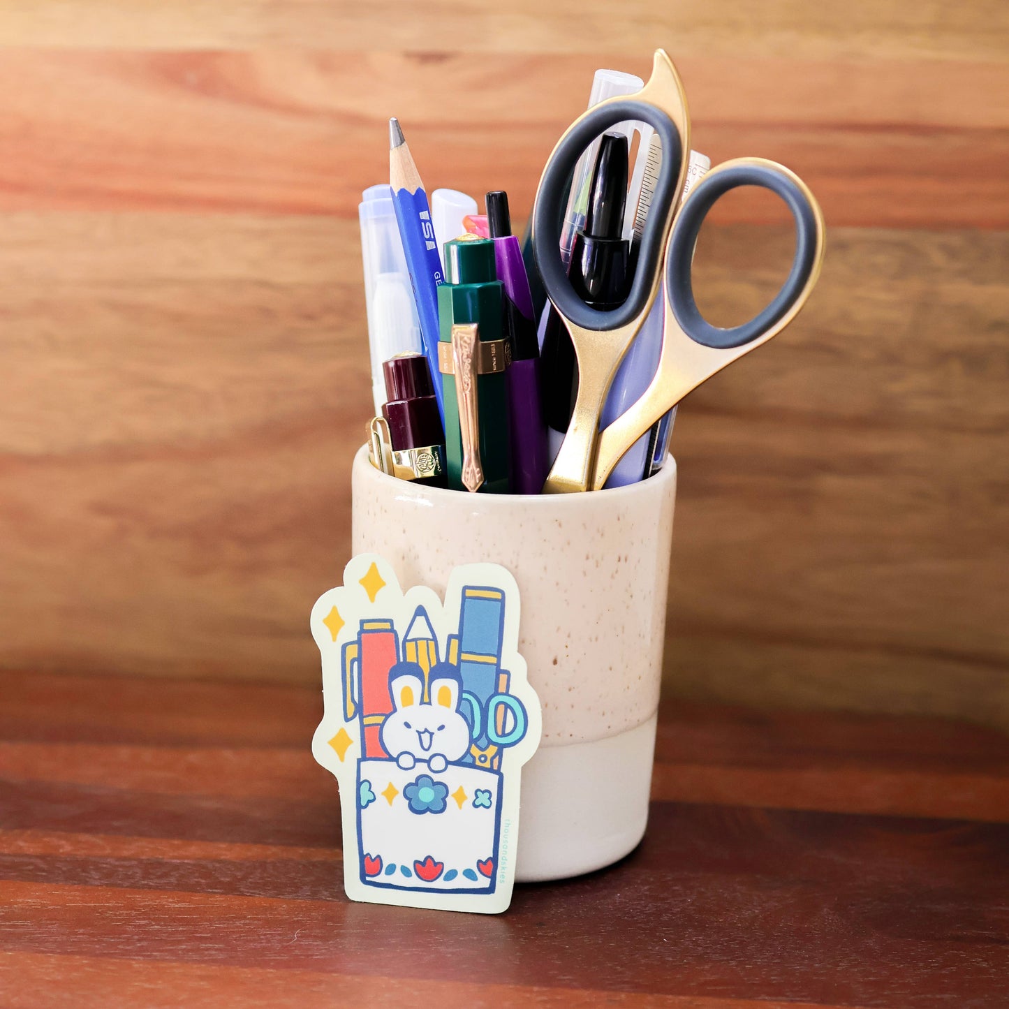 Thousand Skies - Holographic Vinyl Sticker - Pen Holder