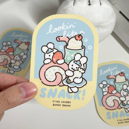 The Chubby Bunny Brand - Lookin Like A Snack Self Confidence Vinyl Sticker
