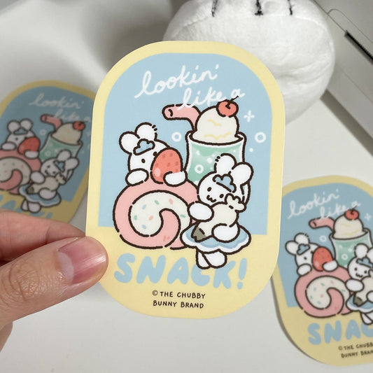The Chubby Bunny Brand - Lookin Like A Snack Self Confidence Vinyl Sticker