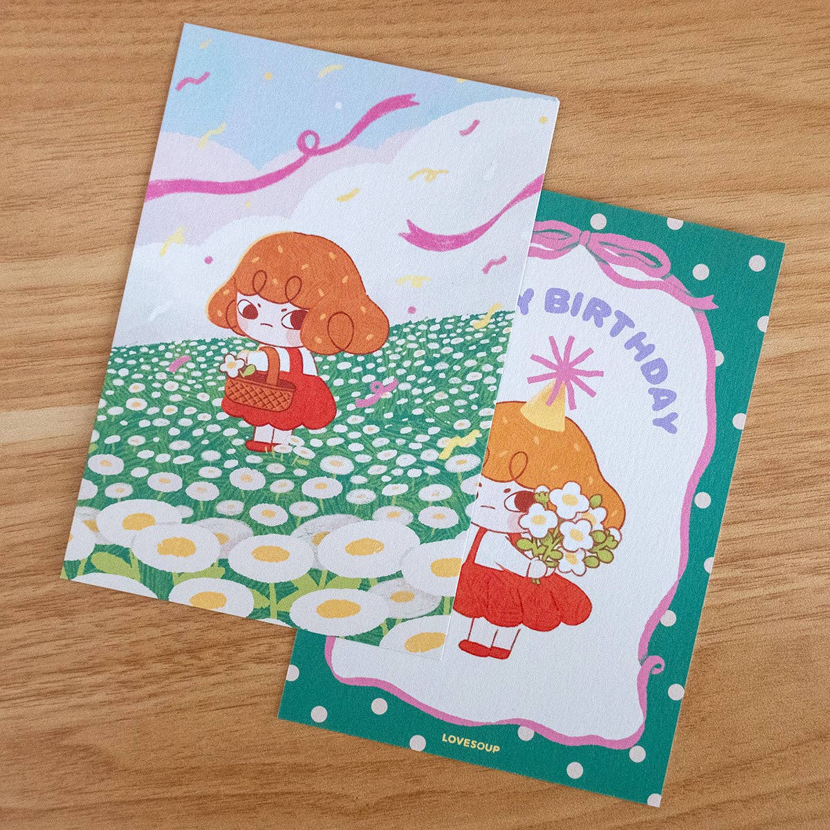 Lovesoup Birthday Card Set of 3 - Flowers For You