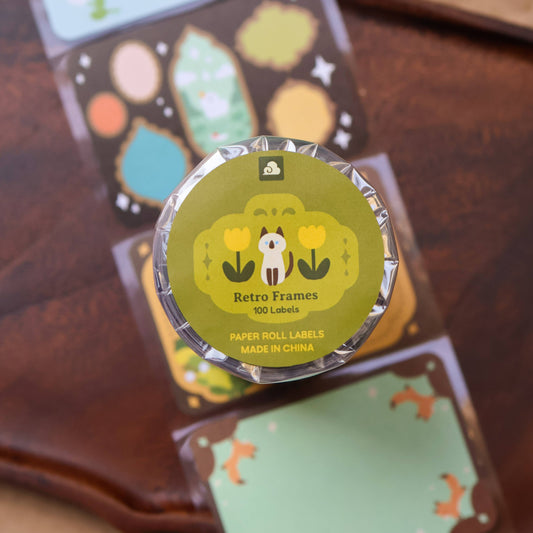 Thousand Skies - Paper Roll Labels - Retro Frames
