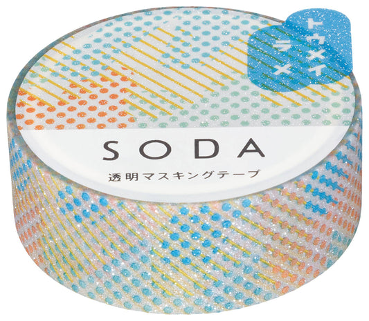 SODA Clear Washi Tape - Glitter - Spray Art