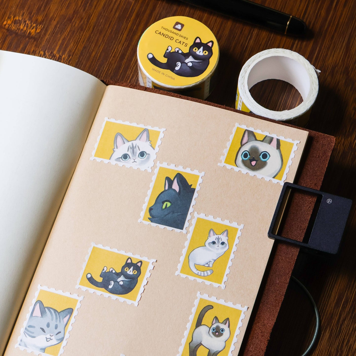 Thousand Skies - Stamp Washi Tape - Candid Cats