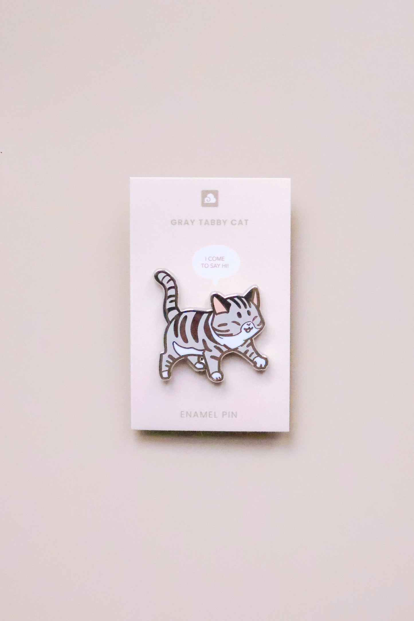 Thousand Skies - Enamel Pin - Gray Tabby Cat
