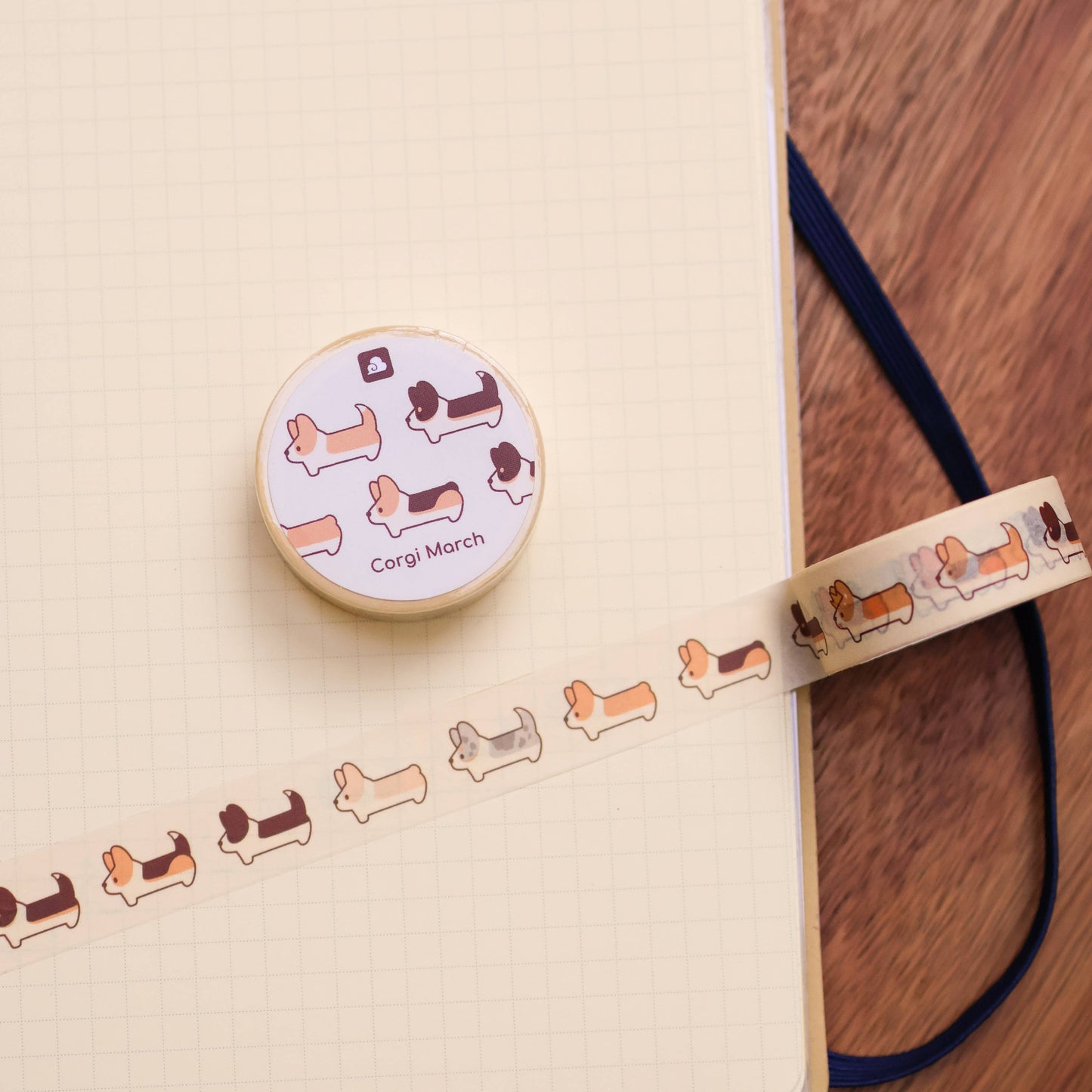 Thousand Skies - Washi Tape - Corgi March