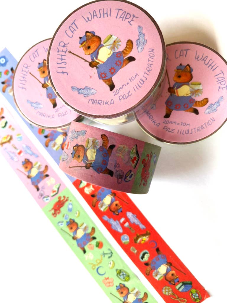 Marika Paz Illustration - Fisher Cat Washi Tape