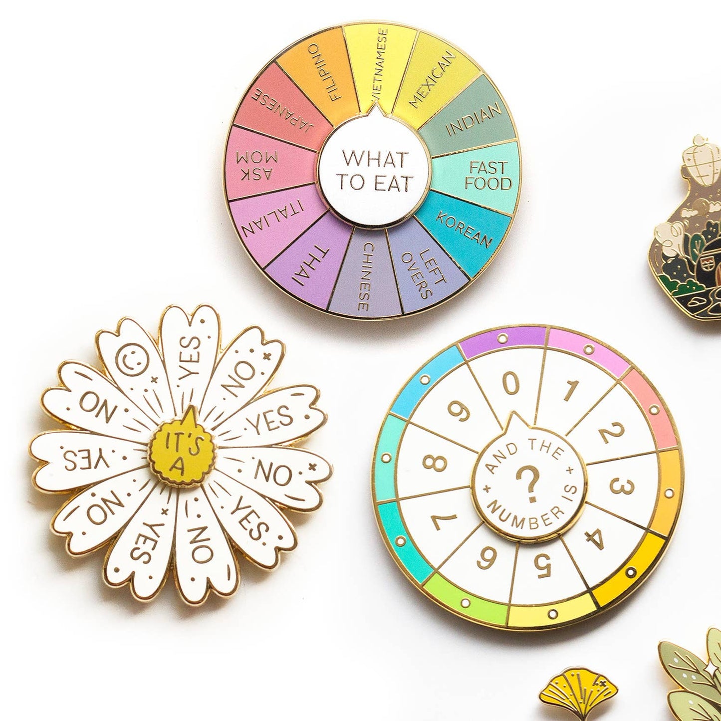 Occasionalish - What To Eat Spinning Enamel Pin