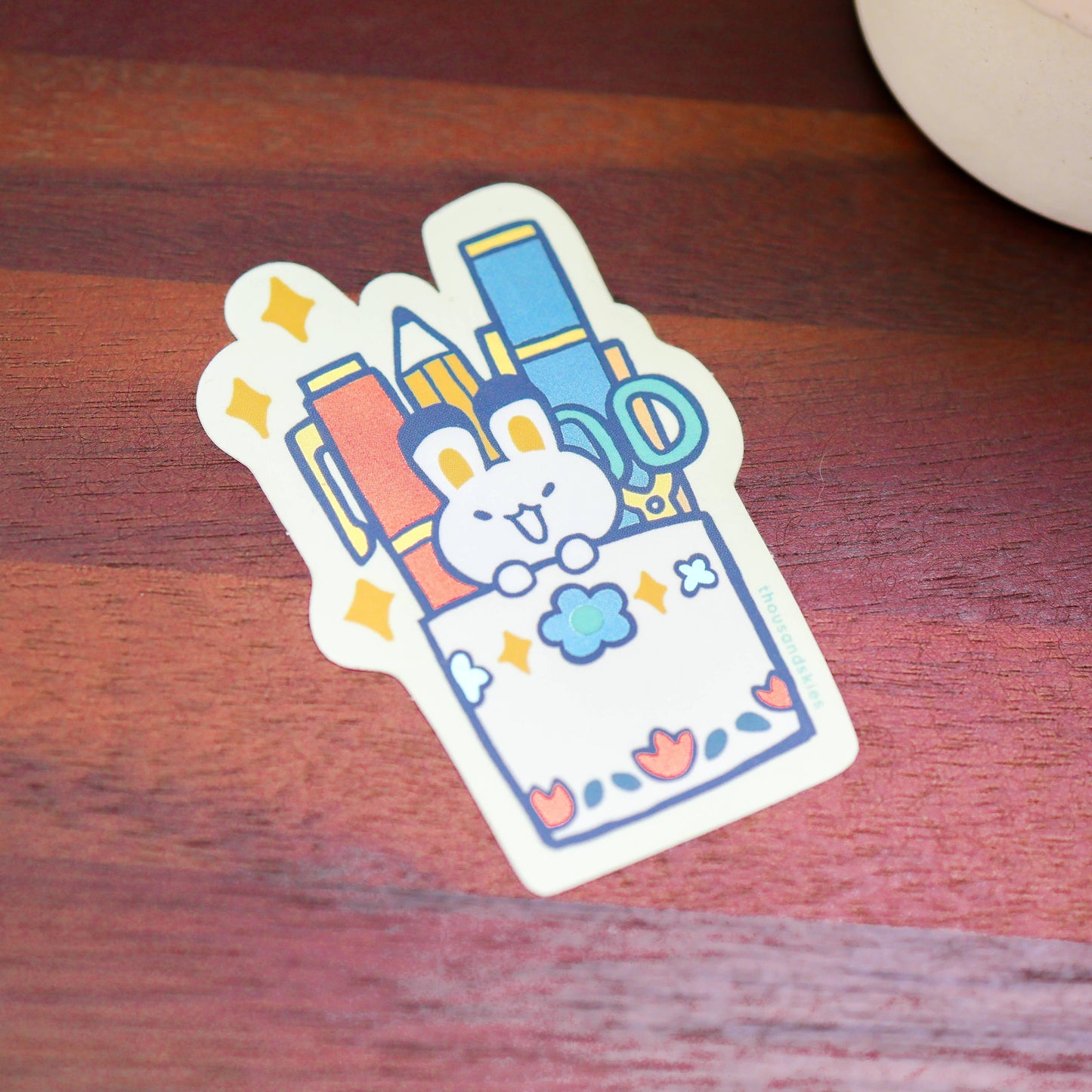 Thousand Skies - Holographic Vinyl Sticker - Pen Holder