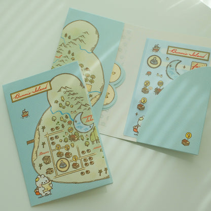 2jingis2jing - Bunnie Island Mini Stationery Pack