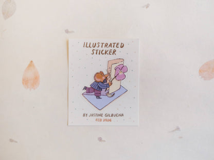 Justine Gilbuena - Matte Vinyl Sticker - Violet Snail Mail