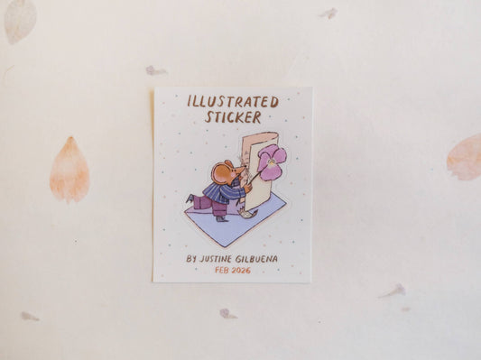 Justine Gilbuena - Matte Vinyl Sticker - Violet Snail Mail