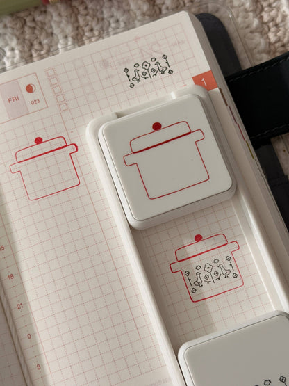 dana ate oatmeal! - Slow Cooker Slide Stamp