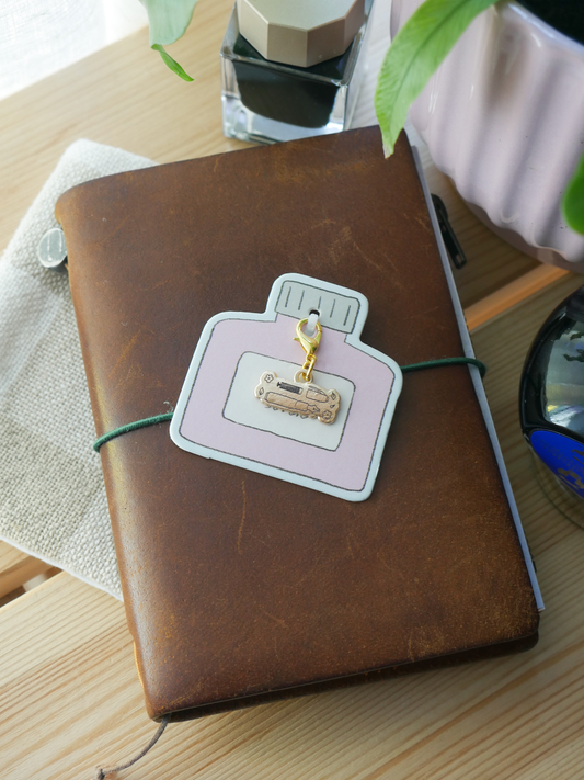 dana ate oatmeal! - Brass Charm - Handwritten with Love