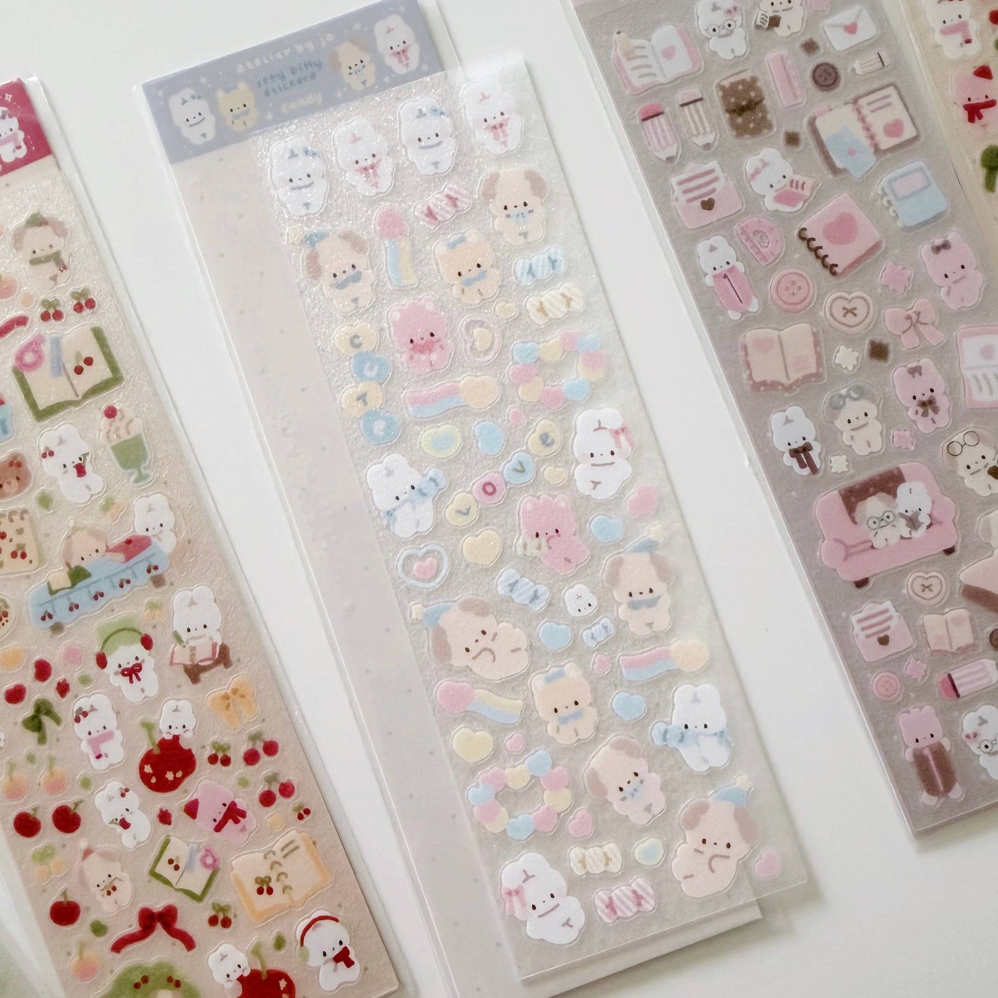 Atelier By Jo - Teeny Tiny Glitter Sticker Sheet - Pastel Candy