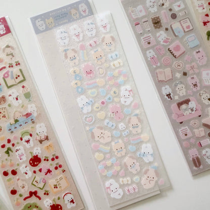 Atelier By Jo - Teeny Tiny Glitter Sticker Sheet - Pastel Candy