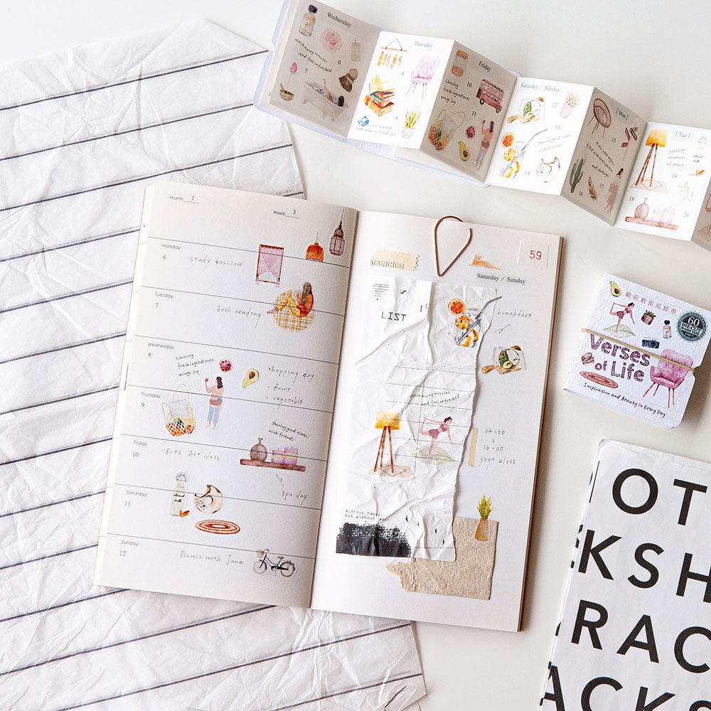 MU Die-Cut Washi Book - Verses of Life