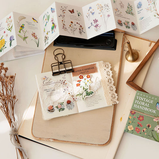 MU Die-Cut Washi Book - Vintage Flora