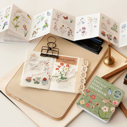 MU Die-Cut Washi Book - Vintage Flora