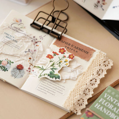 MU Die-Cut Washi Book - Vintage Flora