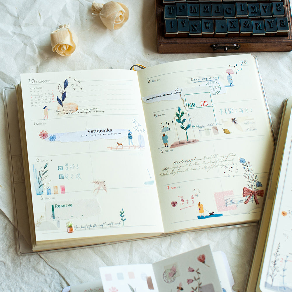 MU Die-Cut Washi Book - Girls in The Garden