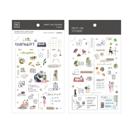 MU Print-On Sticker Sheet - Daily Life 271