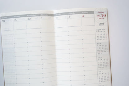 TRAVELER'S Regular Size Refill - 2026 Weekly Vertical Second Half