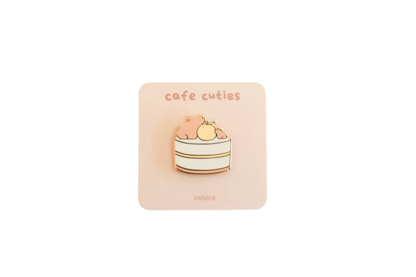 Chibird - Capybara Cheesecake Enamel Pin