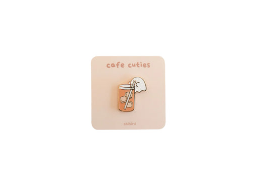 Chibird - Ghost Latte Enamel Pin