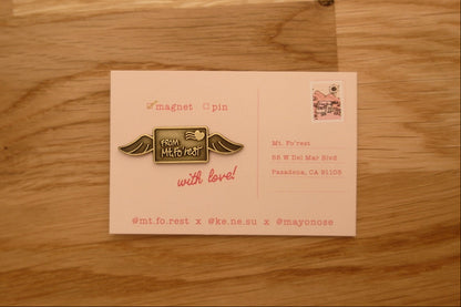 Mt. Fo’rest x Ke.ne.su x Mayonose - Magnet Pin: Letters from the Fo’rest
