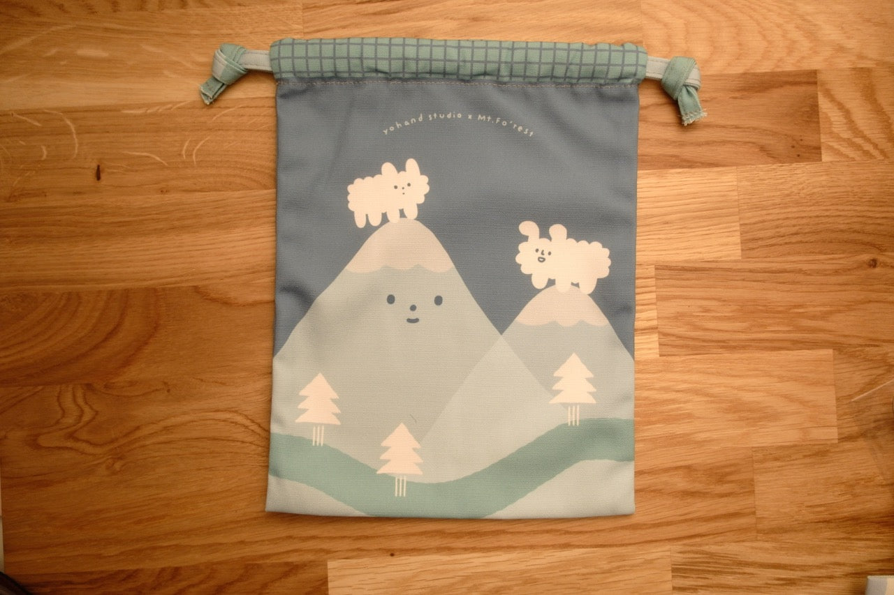 Mt. Fo’rest x Yohand Studio - Drawstring Bag: Dog Cloud Climbing Mt. Fo’rest