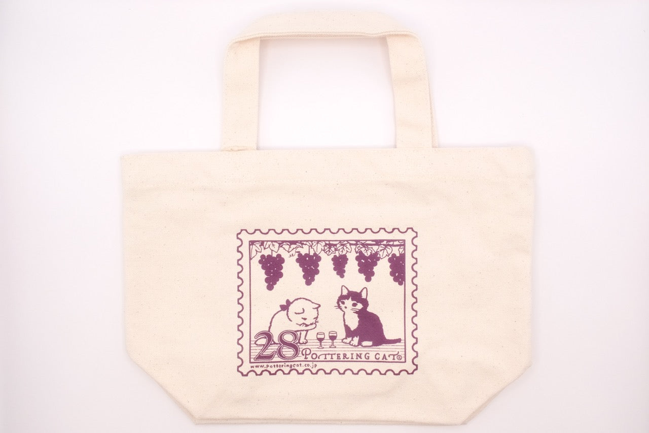 Pottering Cat - Small Canvas Cotton Bag - Stamp