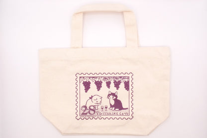 Pottering Cat - Small Canvas Cotton Bag - Stamp