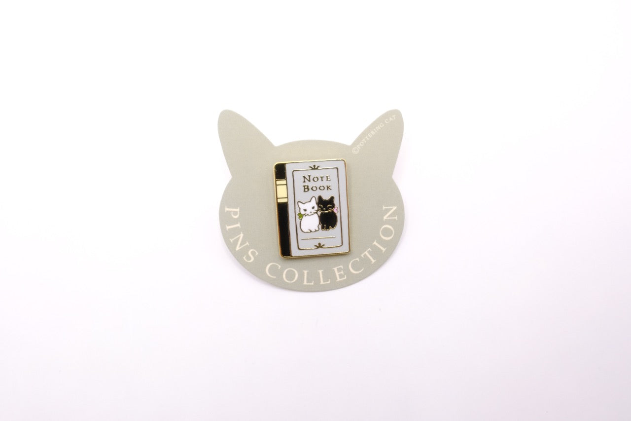 Pottering Cat - Enamel Pin - Notebook