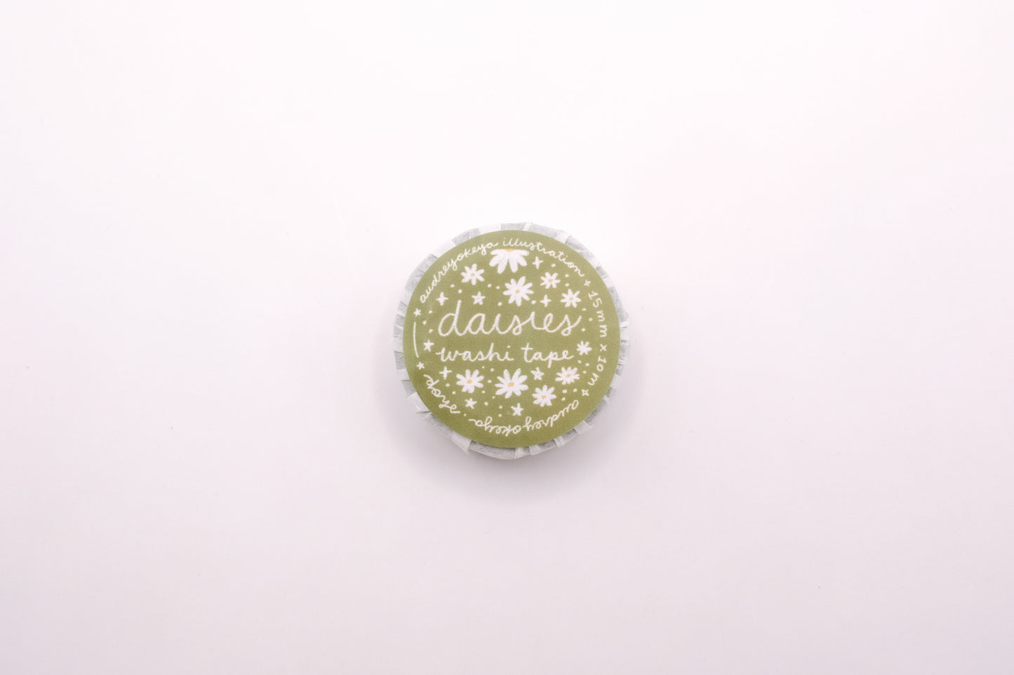 Okeya Stationery Co. - Spring Time & Froggy Washi Tape - Daisies Green