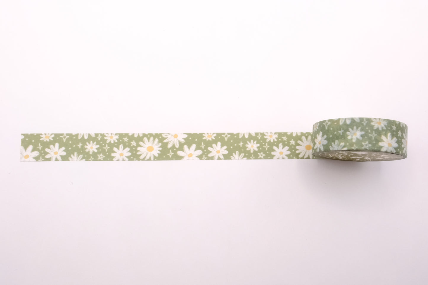 Okeya Stationery Co. - Spring Time & Froggy Washi Tape - Daisies Green