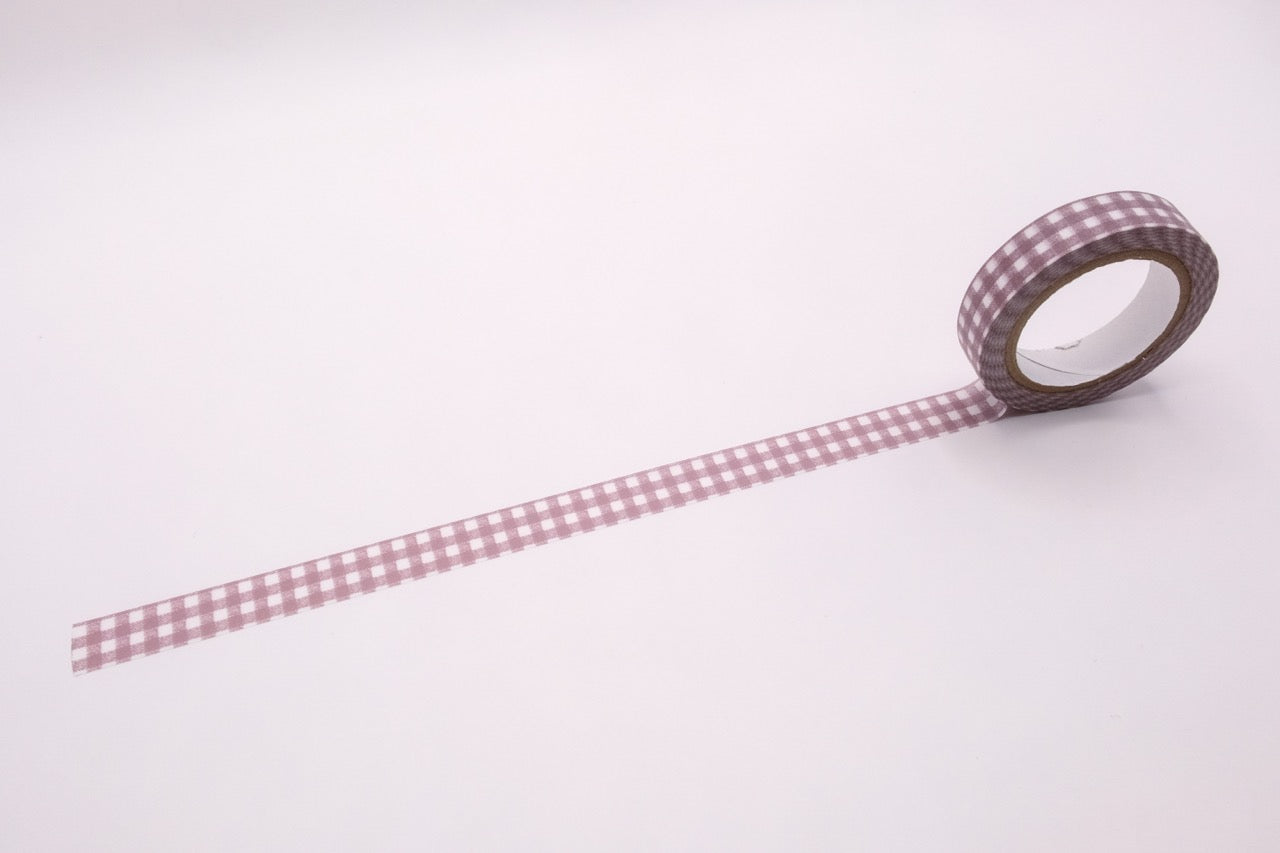 Classiky - Gingham Washi Tape - Purple Grey