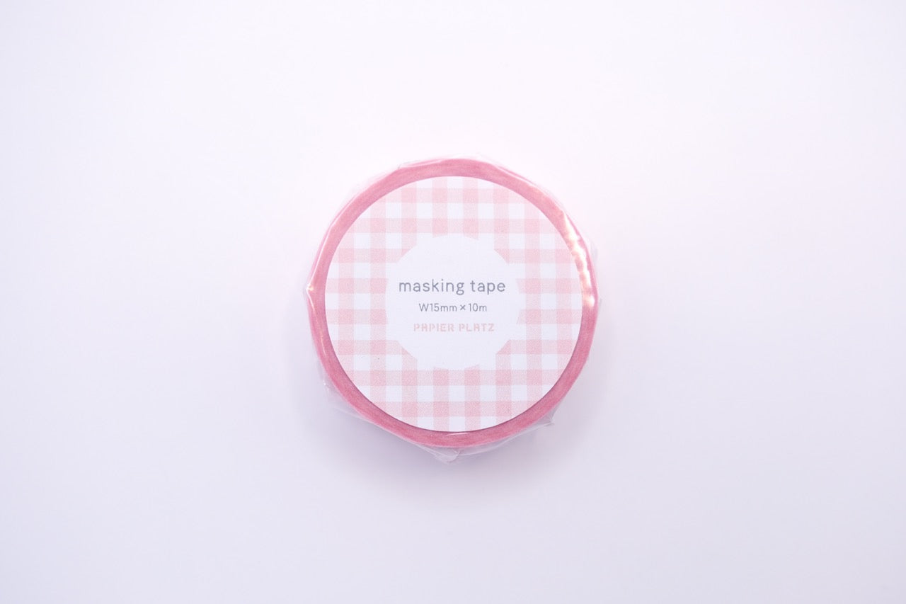 Papier Platz - Washi Tape - Gingham Check Pink