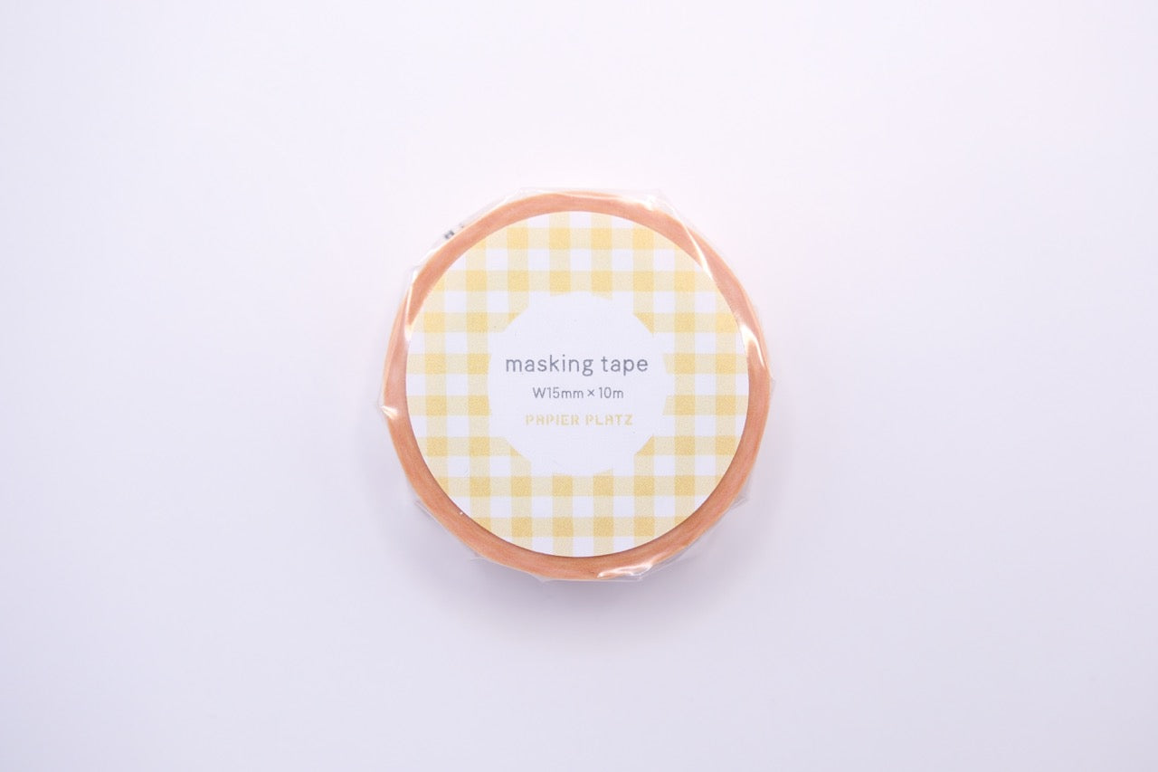 Papier Platz - Washi Tape - Gingham Check Yellow