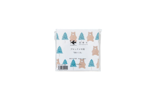 Seitousha Block Memo Pad - Spring/Summer 2025 - Forest Bear