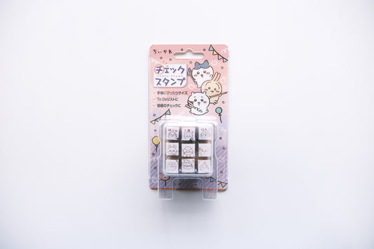 Chiikawa Wooden Rubber Stamp Set - Check Party
