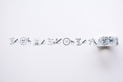Oeda Letterpress Washi Tape - 7 Pattern - Handwritten Thank You