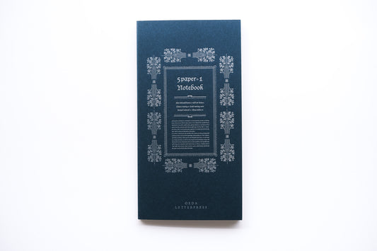 Oeda Letterpress - 5 Paper Notebook - Dark Blue