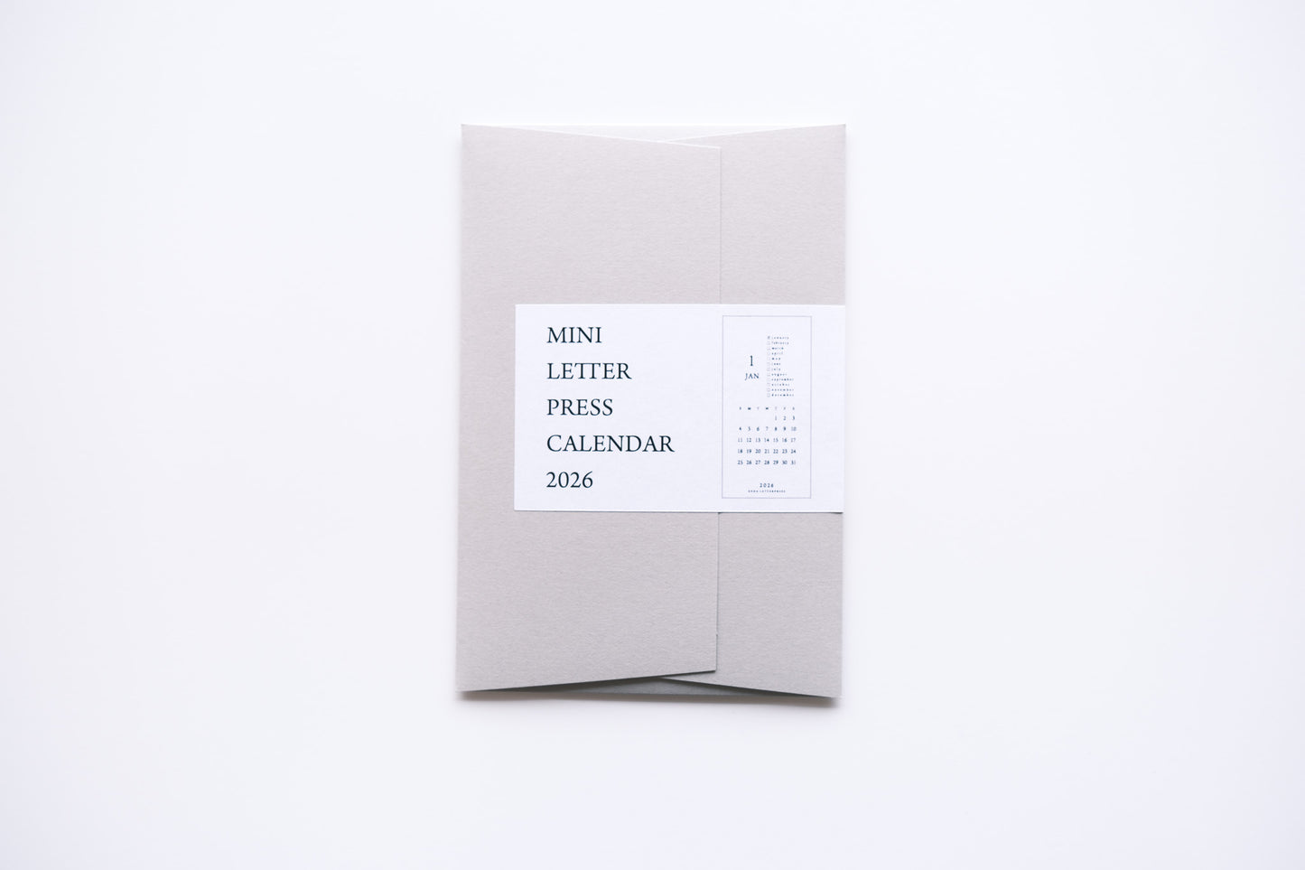 Oeda Letterpress - Mini Letterpress 2026 Calendar