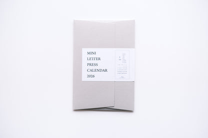 Oeda Letterpress - Mini Letterpress 2026 Calendar