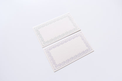Oeda Letterpress Memo Card - Lavendar & Sage