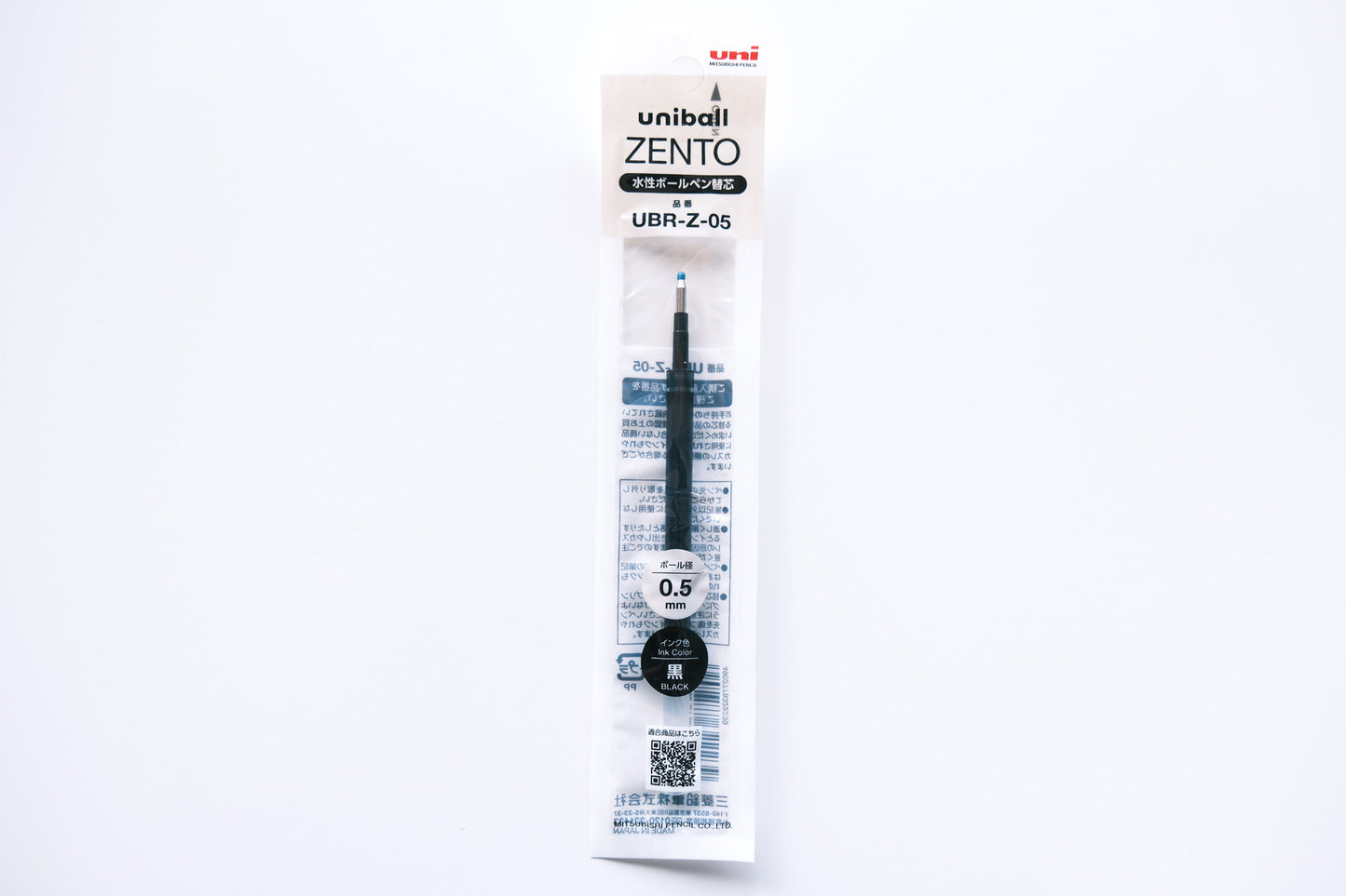 Uni-Ball ZENTO Gel Pen Refill - 0.5mm - Black