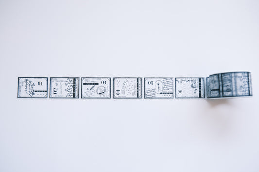 Oeda Letterpress Washi Tape - Stamp Design 01-06