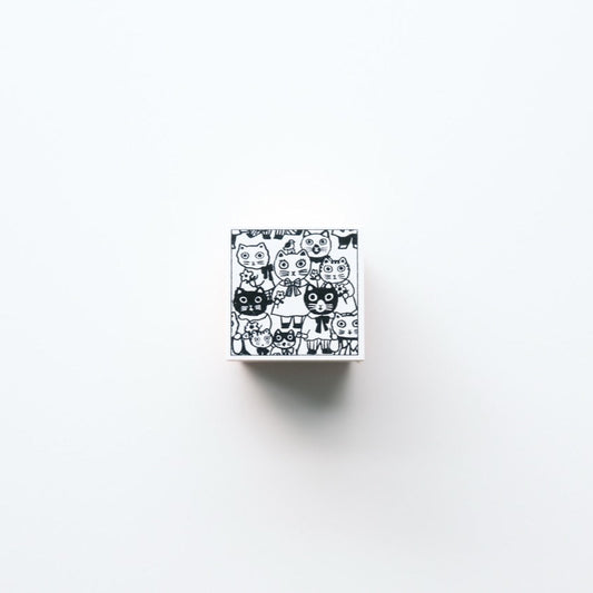 Sanby x Yumi Kitagishi Stamp - Squeezing Cat