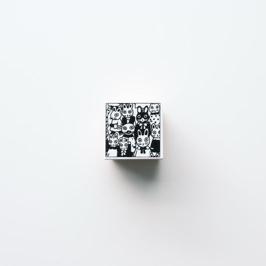Sanby x Yumi Kitagishi Stamp - Cuddling Rabbit